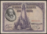 Hiszpania 100 peset 1928 - Miguel Cervantes - A2