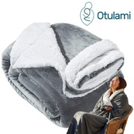 CIEPŁY KOC ZIMOWY SHERPA BARANEK 150X200 | DWUSTRONNY, GRUBY POLAR