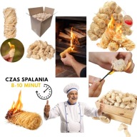 PODPAŁKA Z WEŁNY DRZEWNEJ ROZPAŁKA EKOLOGICZNA DO GRILLA KOMINKA PIECA 2KG