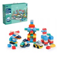 MIĘKKIE KLOCKI GUMOWE SENSORYCZNE KONSTRUKCYJNE XXL DUŻE ZESTAW DLA DZIECI