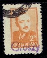 BOLESŁAW BIERUT Fi 470 ZĄBKOWANIE LINIOWE Nd GROSZY FIOLET T.23.b. W-wa 1