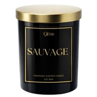Świeca Sojowa SAUVAGE Premium Świeczka W Czarnym Szkle zapach perfum 180ml