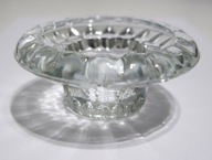 Mały szklany szkło świecznik na wąska świeczkę świeca