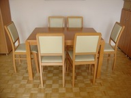 Zestaw do kuchni, jadalni, stół i 6 krzeseł. W Poznaniu.Używany.