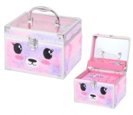 KUFEREK z Futerka KOSMETYKI + BIŻUTERIA Zestaw do Makijażu PIESEK