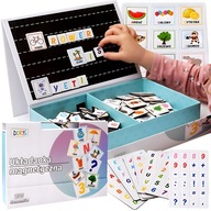 UKŁADANKA MAGNETYCZNA 235 EL. LITERKI CYFERKI ALFABET EDUKACYJNA DLA DZIECI