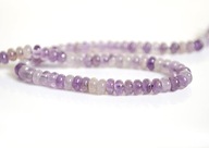 Naturalny AMETYST oponka gładka oponki 4/2 sznur