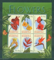 KWIATY-ORCHIDEA. ANTIGUA BARBUDA. Mi ark.**