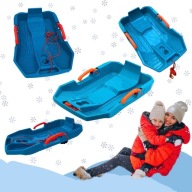 SANKI DLA DZIECI PLASTIKOWE ŚLIZG ZJAZDOWY Z RĄCZKAMI SZNURKIEM HAMULCEM