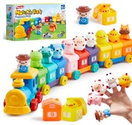 Play-Act Pociąg Farma Cyfry 1-10 Zabawka Edukacyjna 12m+