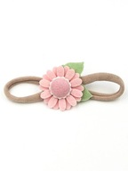 Momilio handmade Opaska do włosów z kwiatuszkiem Harper jasny róż