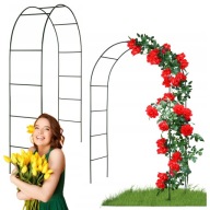 PERGOLA OGRODOWA METALOWA UCHWYT NA KWIATY BLUSZCZ RÓŻE PNĄCZA ŁUK 240X140