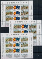 Hiszpania 1978 Znaczki Blok ** sport piłka nożna Rada Europy flagi wystawa