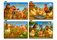 Puzzle piankowe z imieniem dziecka personalizowane Farma Zwierzątka z farmy