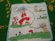 chusteczka do nosa PRL motywy z bajek