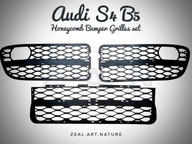 Komplet kratek zderzaka Audi s4 b5 grill plaster miodu halogen Custom mod