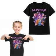 KOSZULKA HUNTRIX K POPOWE ŁOWCZYNIE DEMONÓW DEMON HUNTERS CZARNA 122 CM