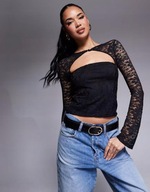 CZARNA KORONKOWA BLUZKA