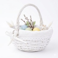 Koszyk Wielkanocny Wiklinowy do Święconki Ozdobny Koszyczek Wielkanoc