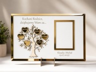 Podziękowania DLA RODZICÓW Mamy Taty Ślub Wesele w Ramce Złote Lustro 3D