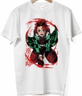 Koszulka Męska Bawełniana Z Nadrukiem Demon Slayer Anime T-Shirt