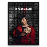 Plakat z ramą 21x30cm Tokio Dom z Papieru Serial netflix| Pomysł na Prezent