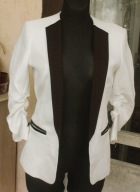 H&M sliczny elegancki żakiet biały r 36/38