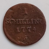 1 schilling 1774 r. Szeląg dla Galicji