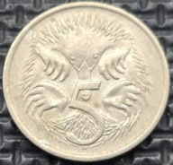 *AUSTRALIA [0005]*5 centów 1981 *Elżbieta II, Zwierzęta Mrówkojad kolczasty