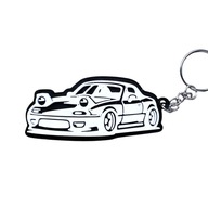 Brelok wzór MX-5 NA Miata czarno-biały - dwukolorowy samochód Druk 3D