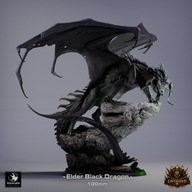 Elder Black Dragon - Untamed - figurka RPG DnD D&D - druk 3D 14K
