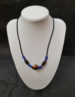 Naszyjnik artystyczny z koralikiem millefiori i tygrysim okiem