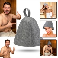CZAPKA FILCOWA DO SAUNY FIŃSKIEJ NOWA OCHRONNA MĘSKA DAMSKA UNIWERSALNA