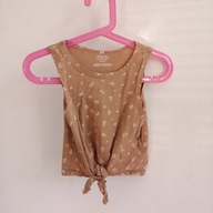 Krótki top w panterkę HM 116 wiązany bawełna markowy (103)