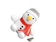 KOLEKCJONERSKA MASKOTKA COCA-COLA BAŁWANEK 14CM
