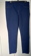 esmara 44 spodnie dżins jeggins strecz rurki ze średnim stanem granatowe