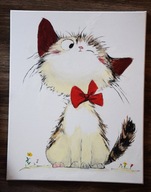 Kotek dżentelmen – obraz 40×50. akryl - dla 884 Skubalskich