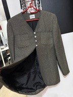 T Betty Barclay szara zieleń nalot popiel wstawki 2 kieszenie wiązanie XL