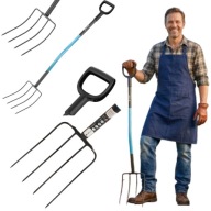 WIDŁY GOSPODARCZE DO OGRODU 4 ZĘBY OSTRE 1,7KG DŁUGOŚĆ 128CM GŁOWICA METAL