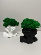 Doniczka betonowa ręce z chrobotkiem - Dekoracja, Prezent