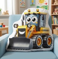 Poduszka kształtka spychacz, koparka 40cm dla małego chłopca