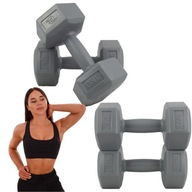 ZESTAW HANTLI HANTLE BITUMICZNE CIĘŻARKI DO ĆWICZEŃ FITNESS SIŁOWNIA 2X3 KG