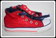 Świetne czerwone trampki do kostki rozmiar 31