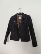 Reserved Czarna woskowana ramoneska 36