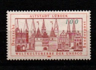 Znaczki Niemcy Stare Miasto w Lubece 1990r.
