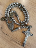 Różaniec wojowniczy, paracord, stal nierdzewna 10mm M.B.Częstochowska WP