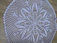 Obrus serwetka rękodzieło szydełkowe misterne cacko śr90 unikatowa