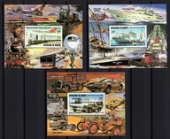 **DJIBOUTI - DŻIBUTTI BL.64-66 = 30E - SAMOLOTY, SAMOCHODY POCIĄGI STATKI