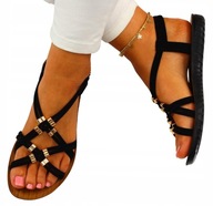 Sunlanse sandały Damskie sandały czarne eleganckie lekkie rozmiar 39