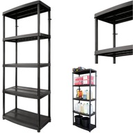 REGAŁ MAGAZYNOWY PLASTIKOWY DO ŁAZIENKI GARAŻU 180 X 74 X 40 CM MAX 250KG